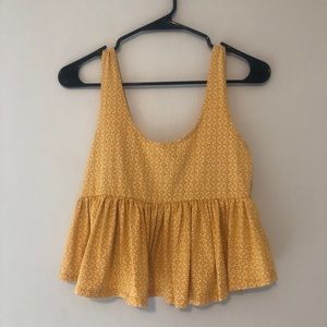 Forever 21 geo print peplum tank